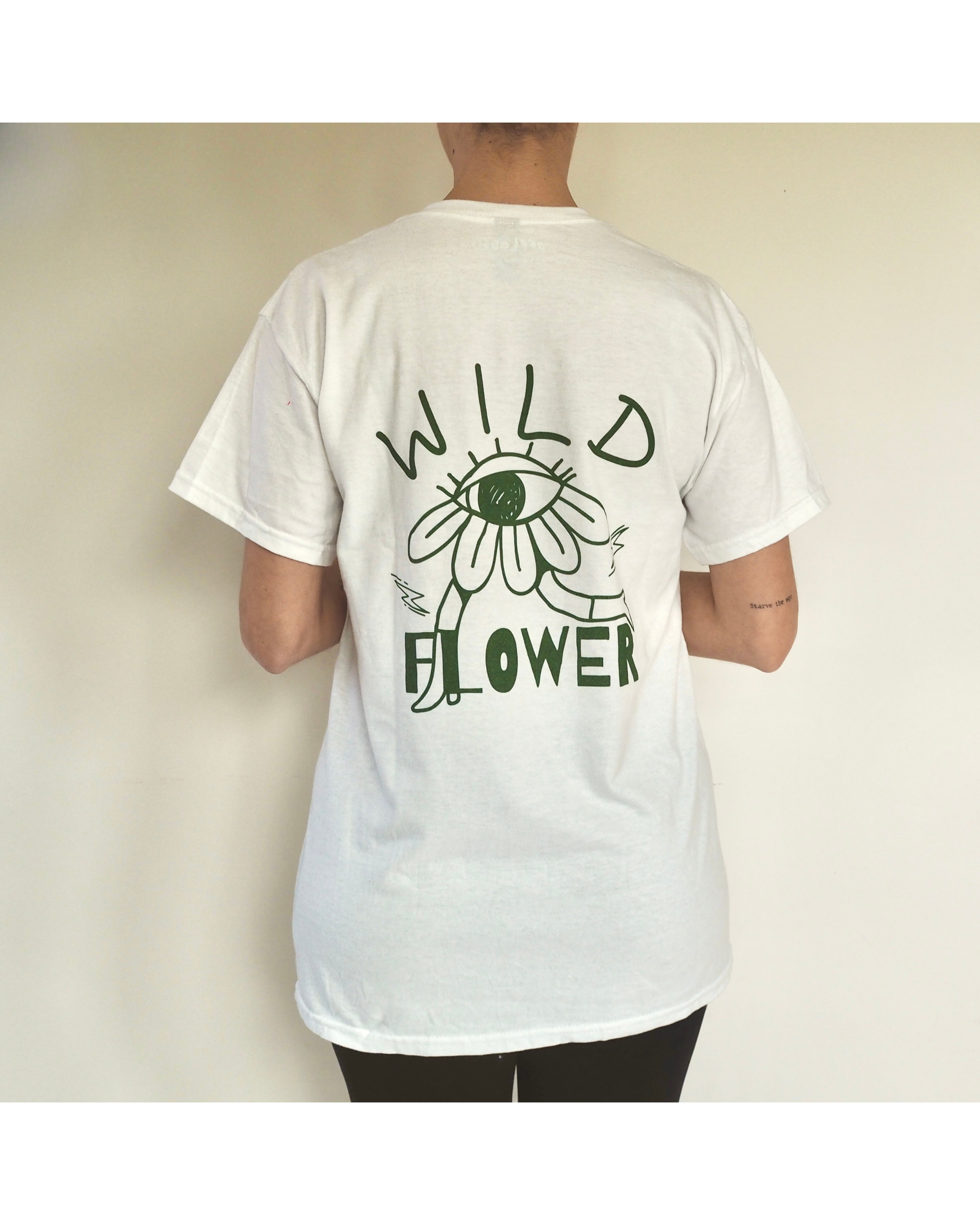 'Wild flower' unisex cotton tee