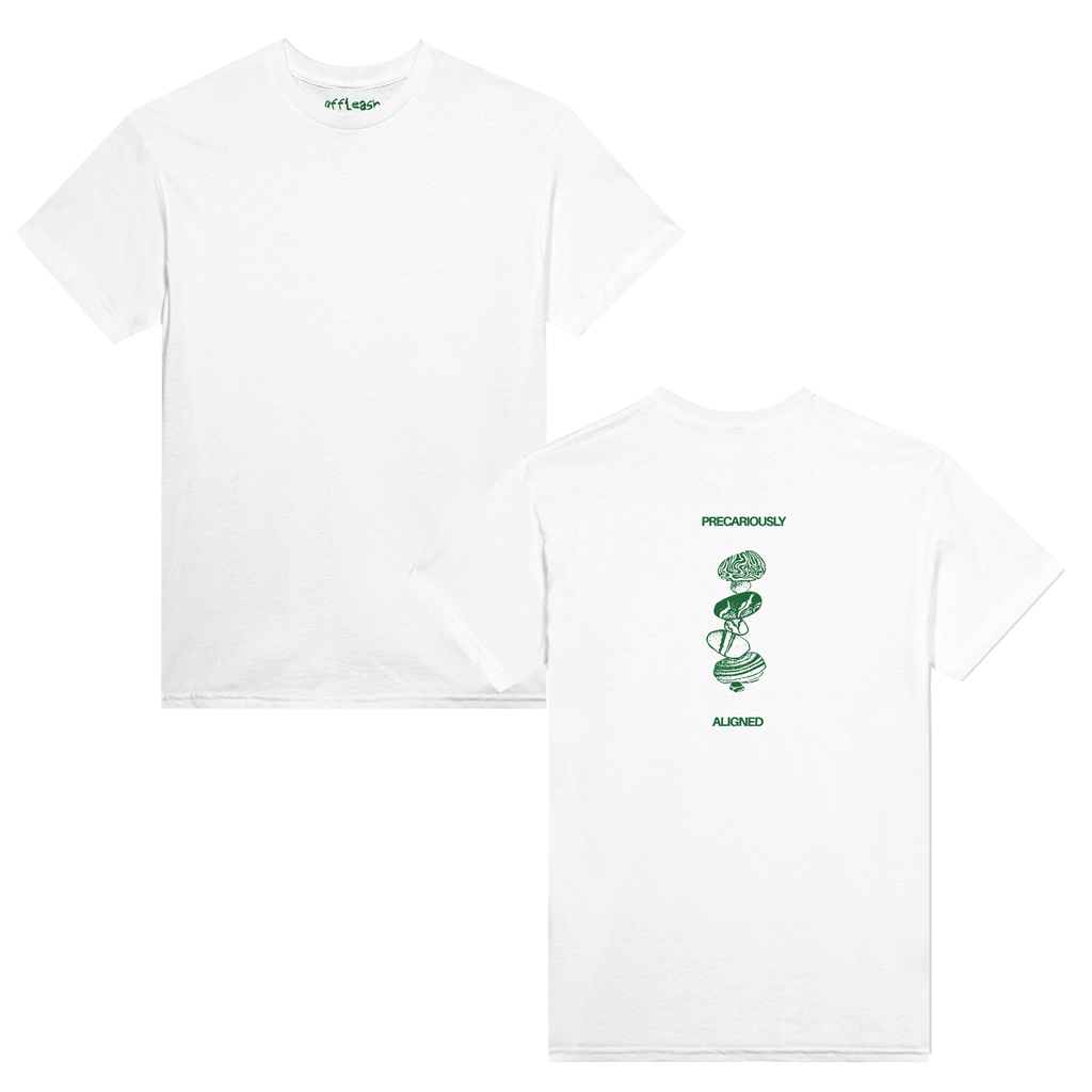 'Precariously Aligned' unisex cotton tee