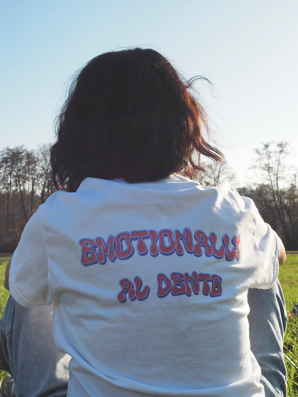 'Emotionally al dente' unisex cotton tee