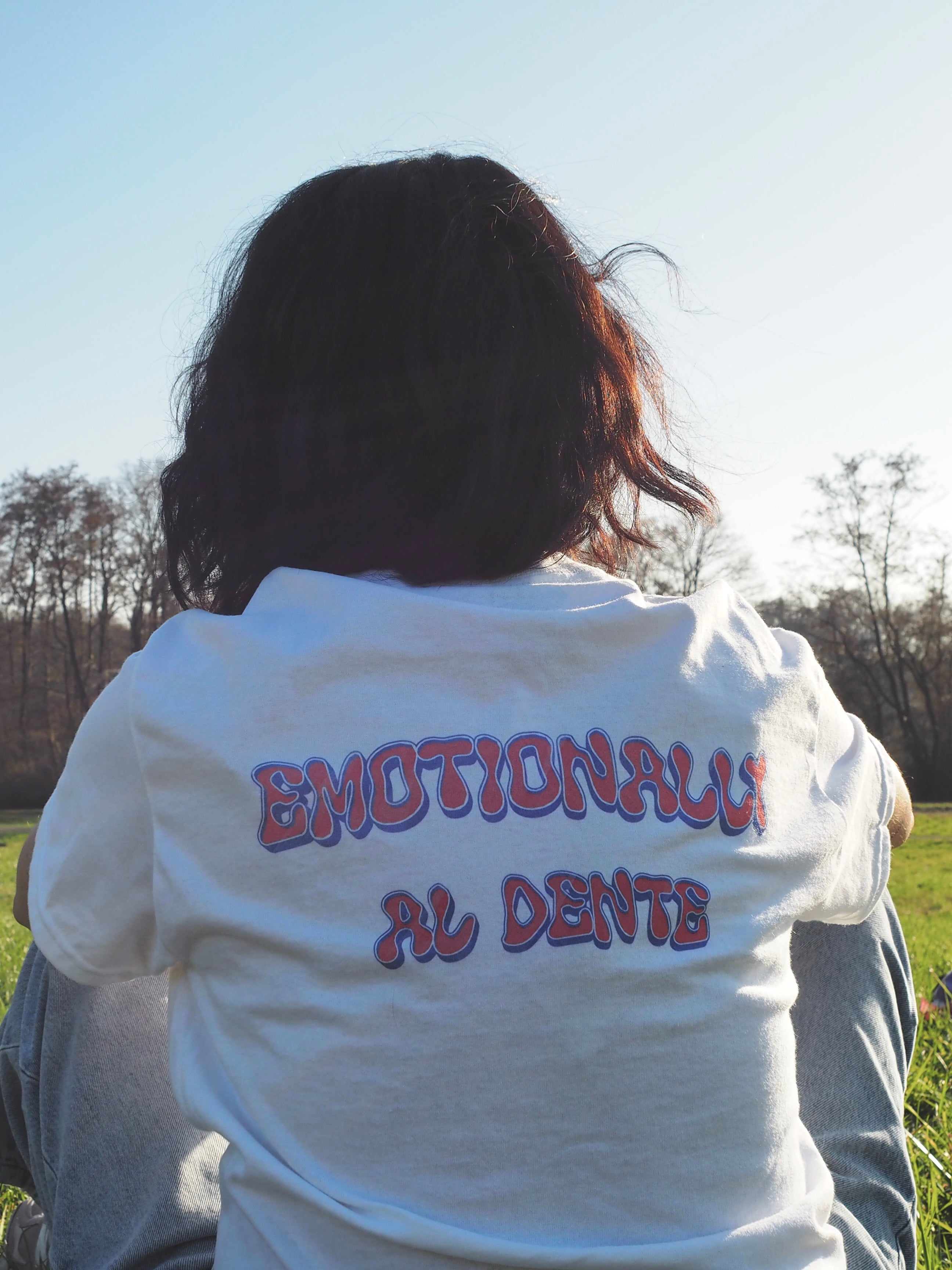 'Emotionally al dente' unisex cotton tee