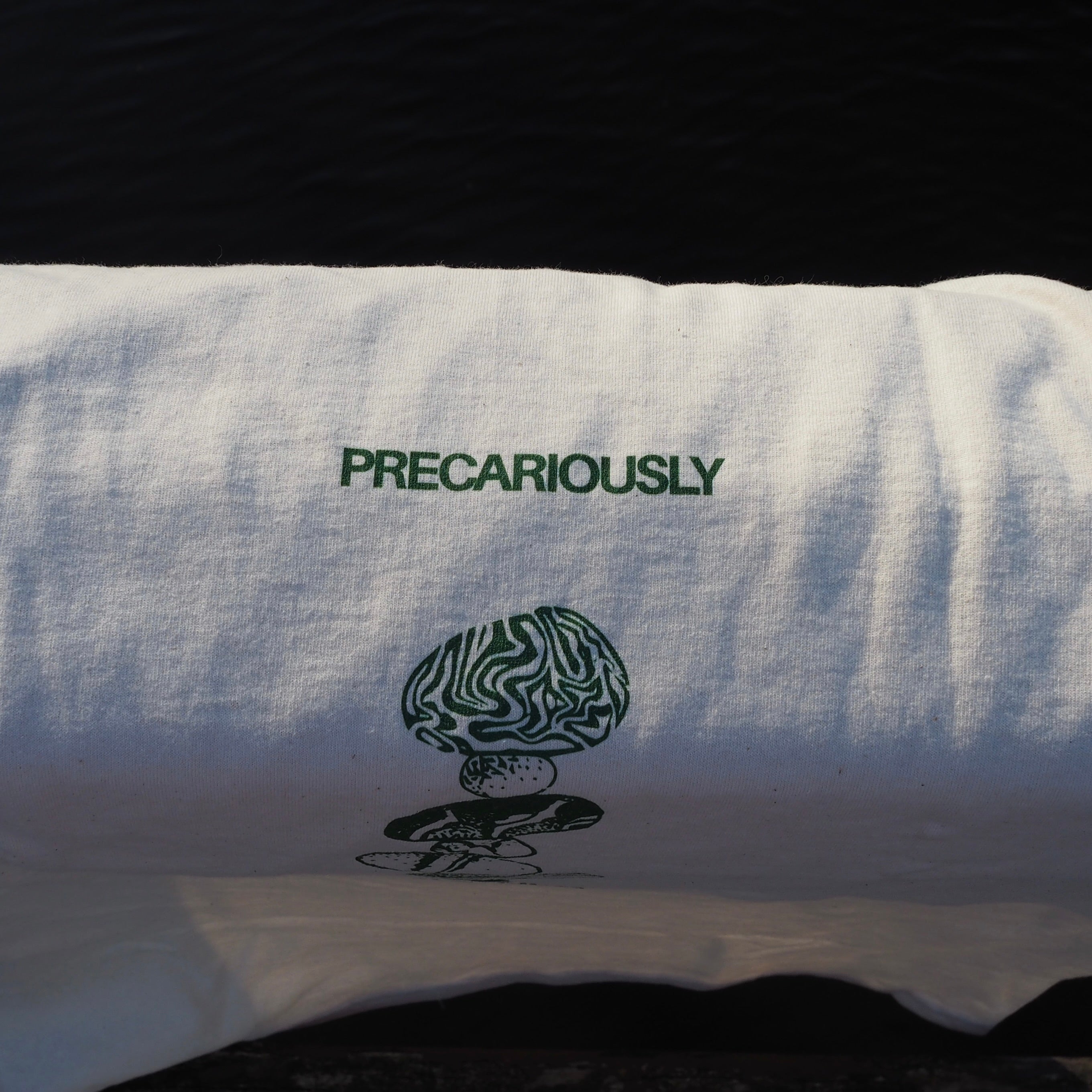 'Precariously Aligned' unisex cotton tee