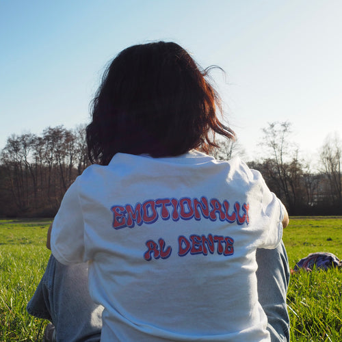 'Emotionally al dente' unisex cotton tee