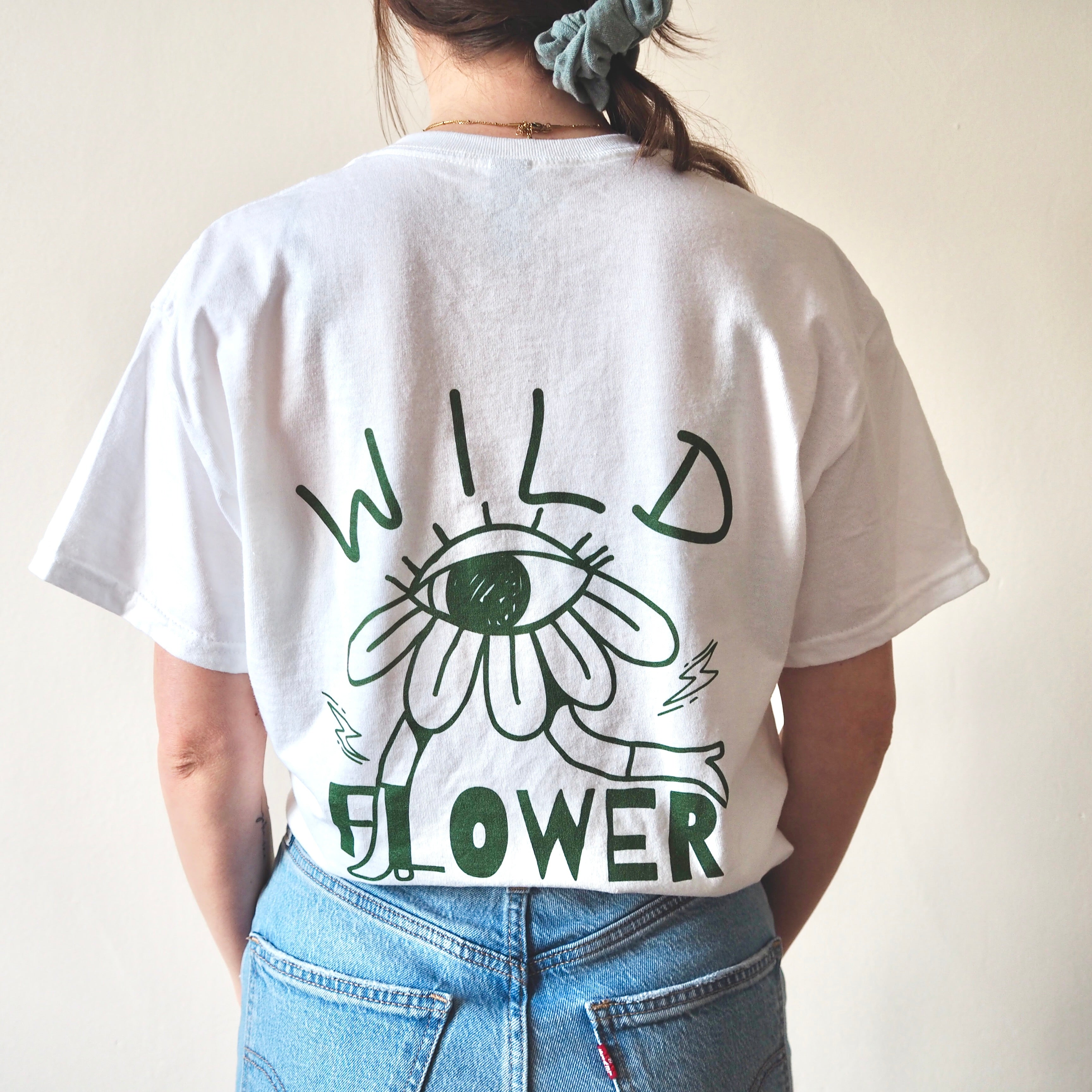 'Wild flower' unisex cotton tee