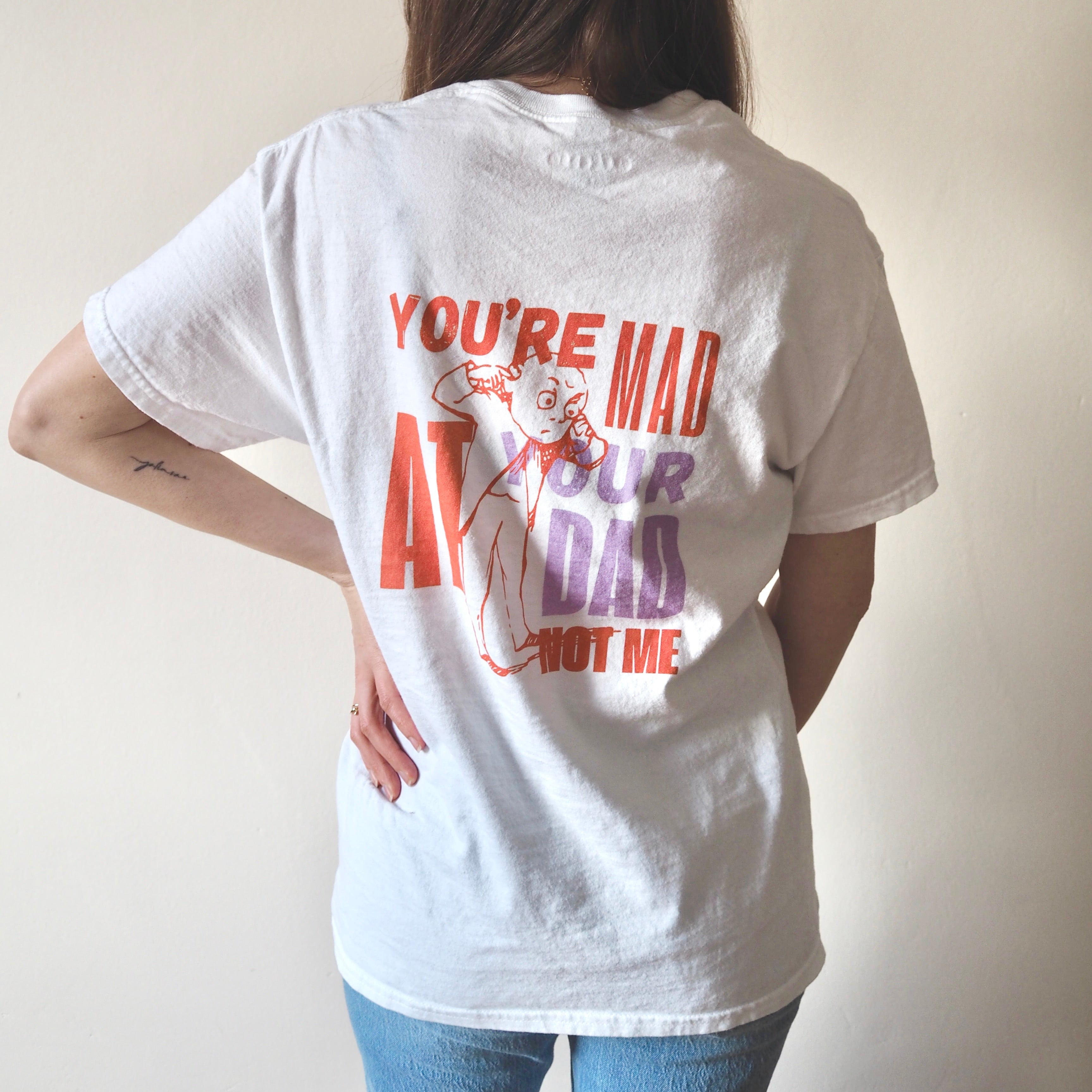 'Mad at your dad' unisex cotton tee