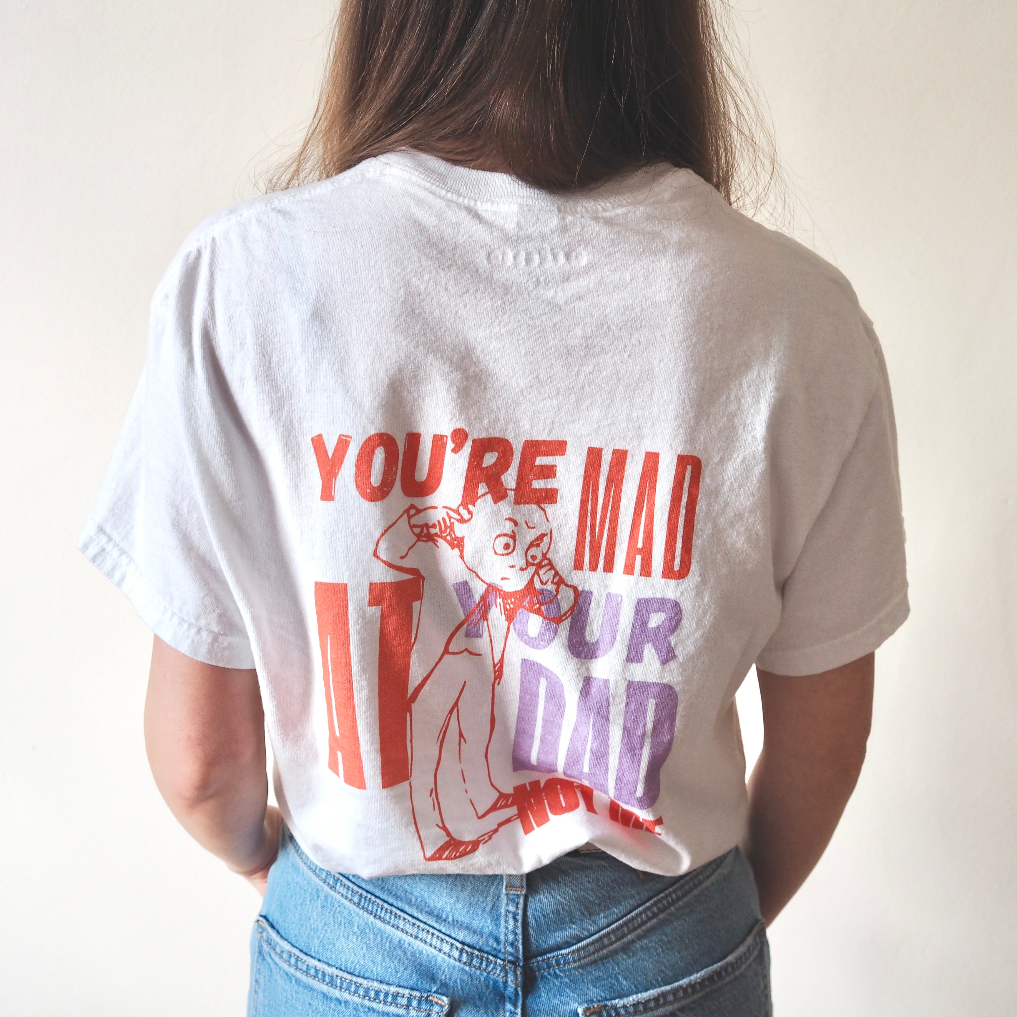 'Mad at your dad' unisex cotton tee