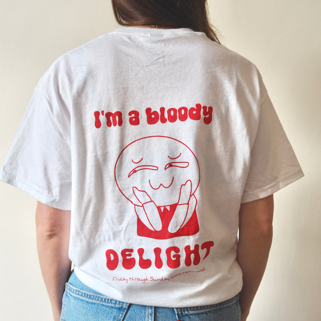 'Bloody delight' unisex cotton tee