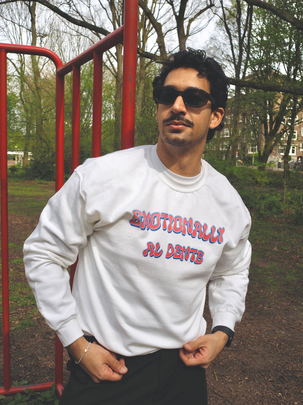 'Emotionally al dente' unisex sweatshirt