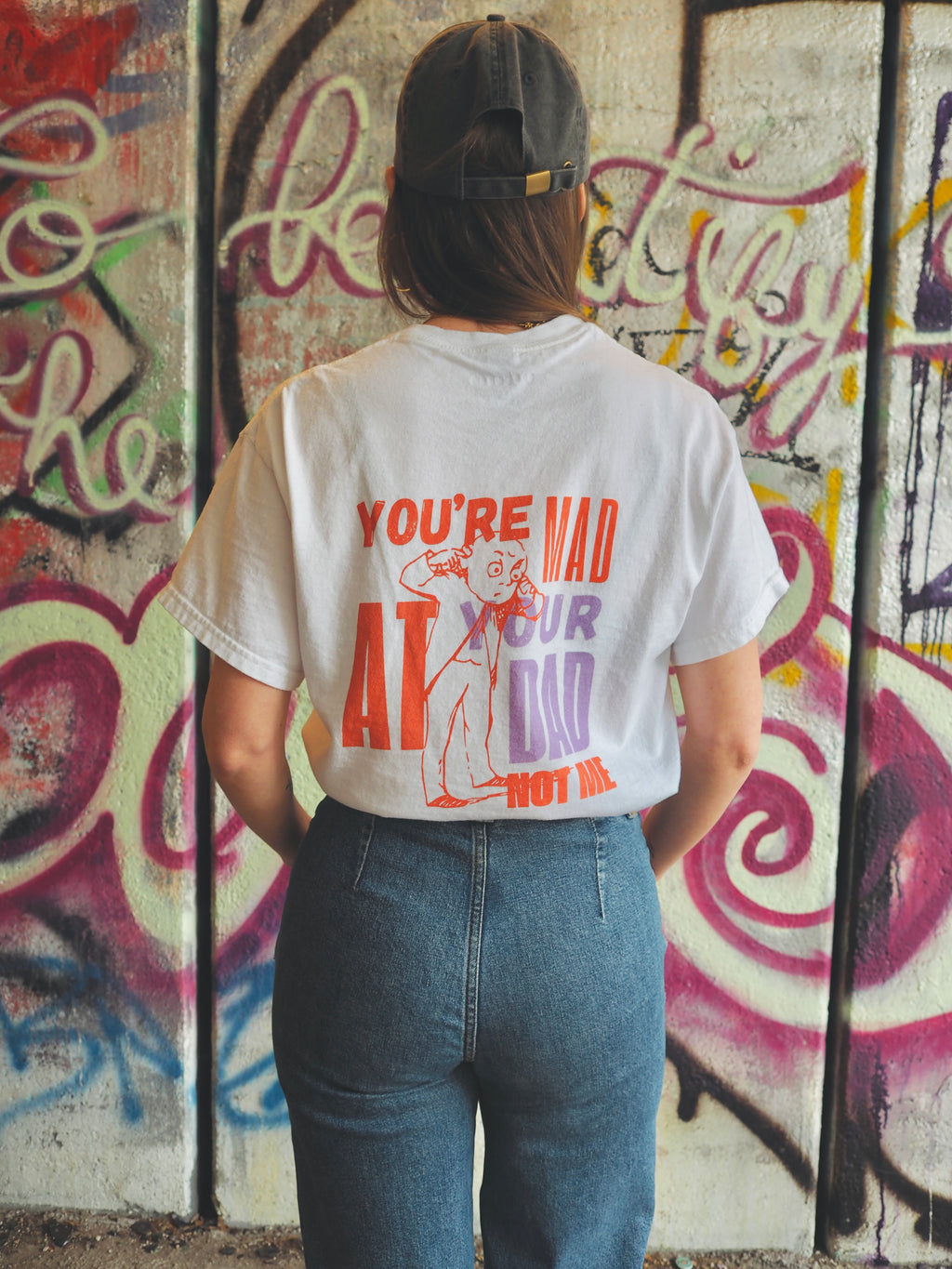 'Mad at your dad' unisex cotton tee