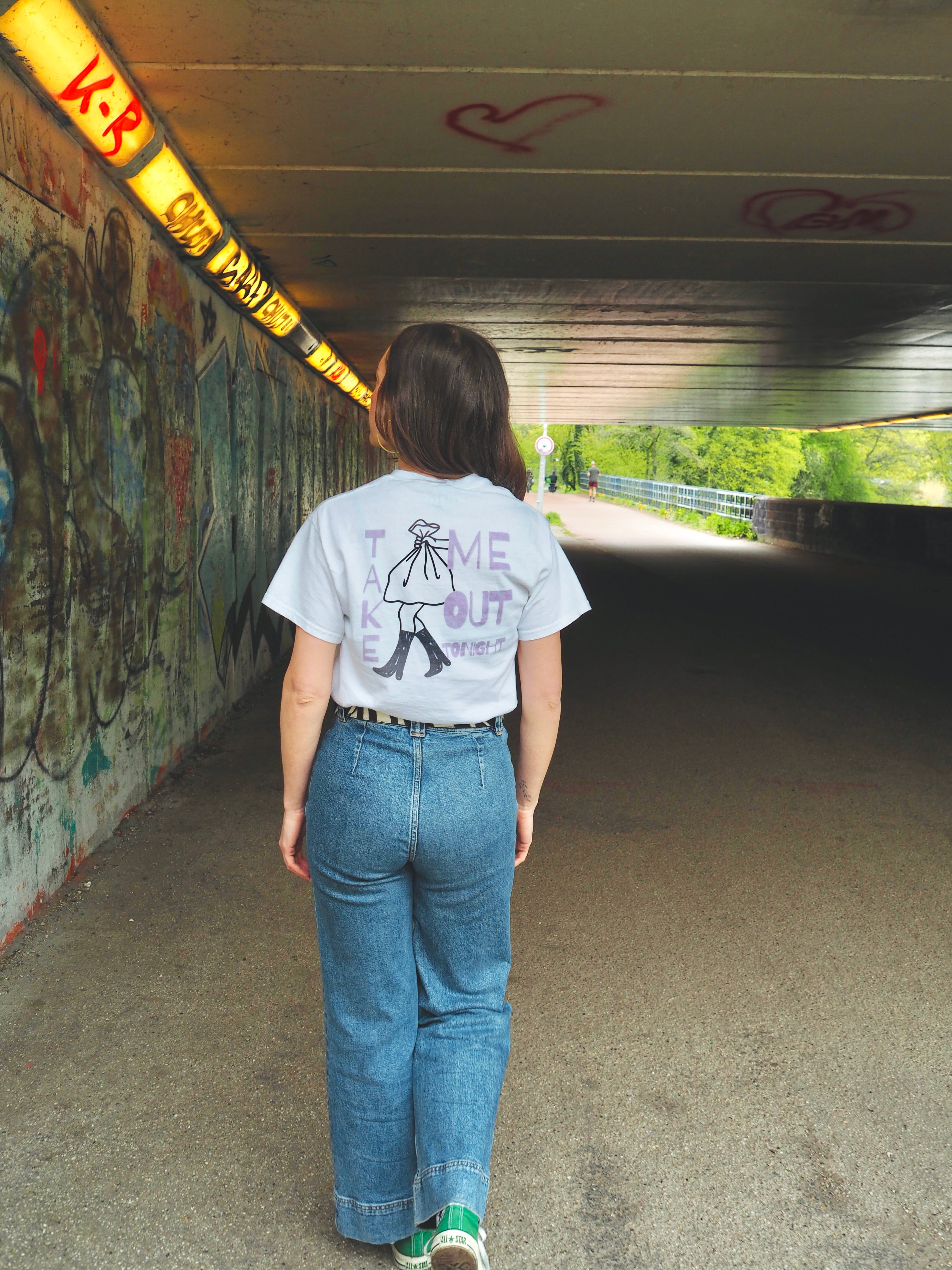 'Take me out tonight' unisex cotton tee