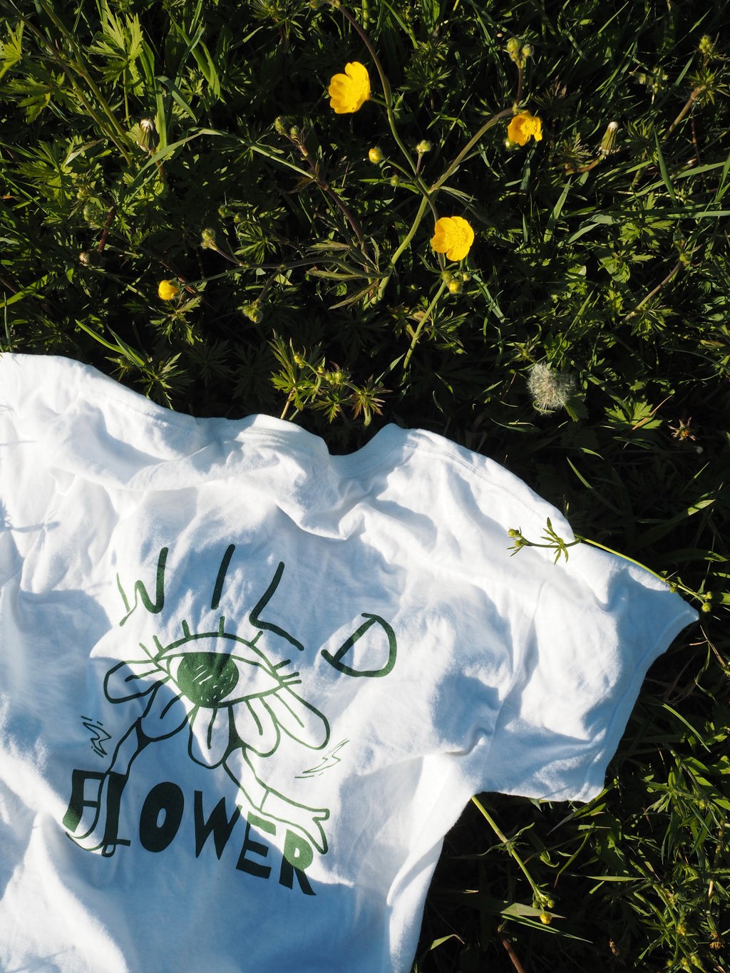 'Wild flower' unisex cotton tee