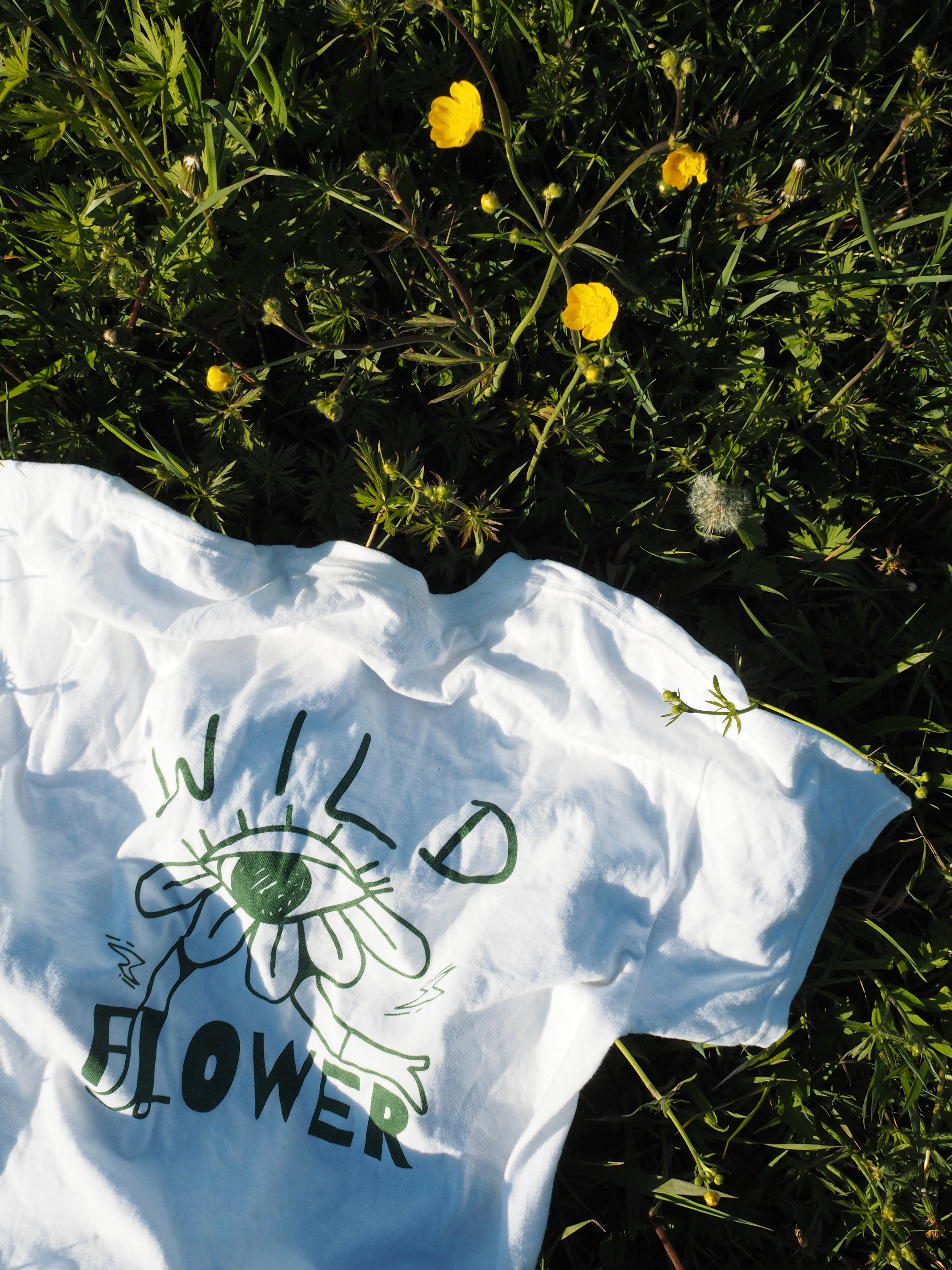 'Wild flower' unisex cotton tee