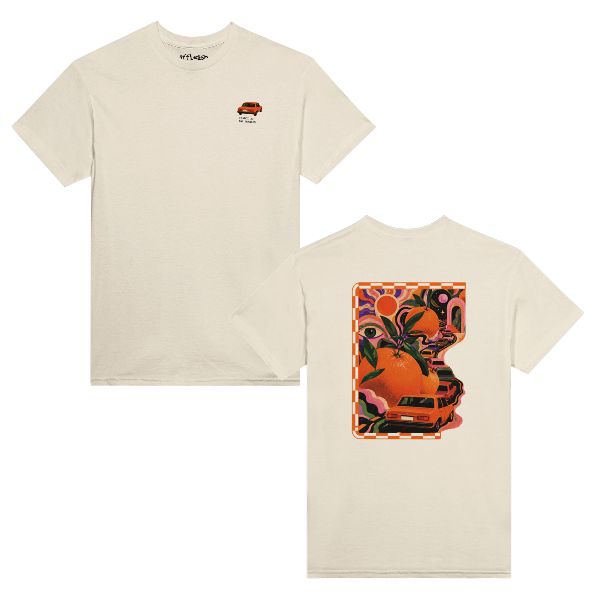 Traffic at the oranges tee