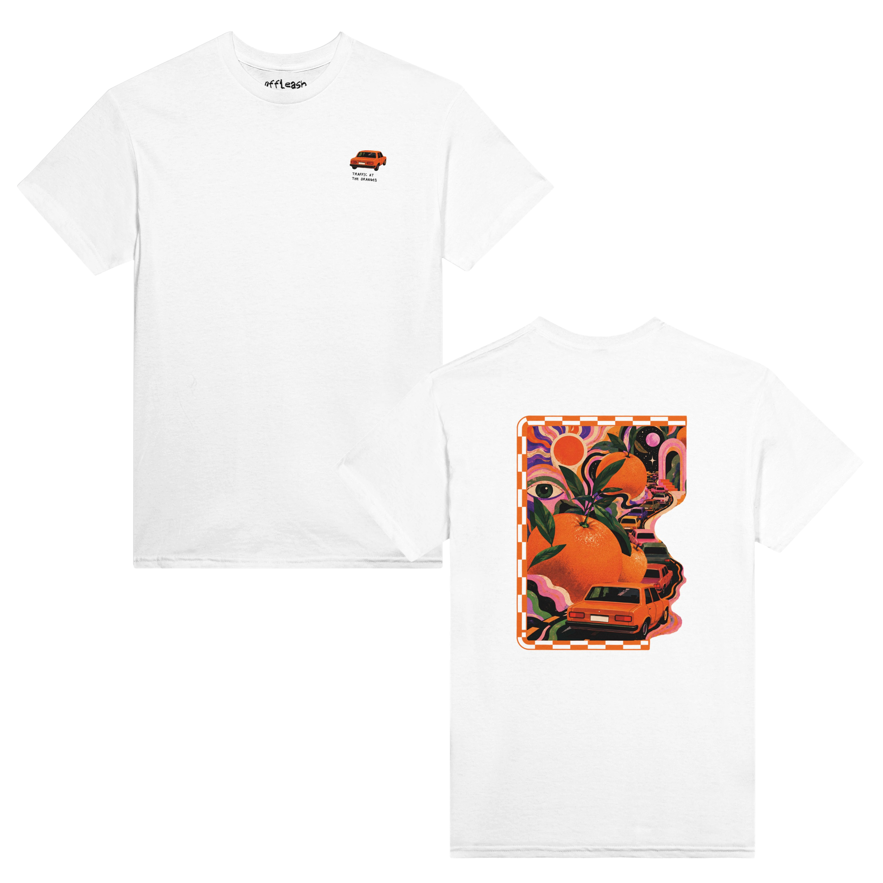 Traffic at the oranges tee